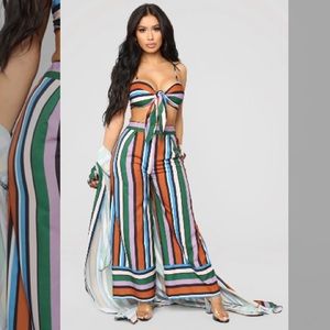 St Tropez stripe set - multicolor